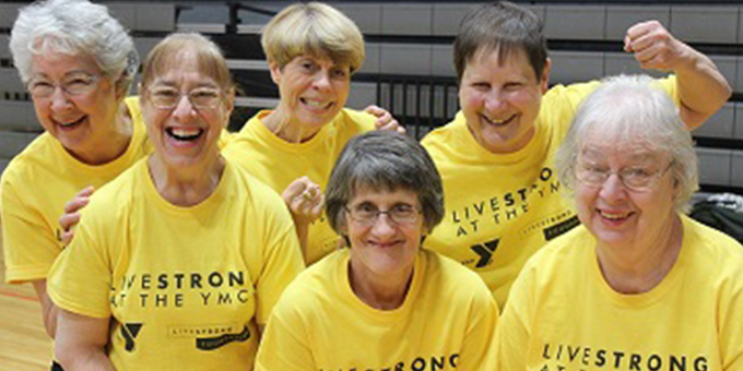 Group of older women in the LIVESTRONG program