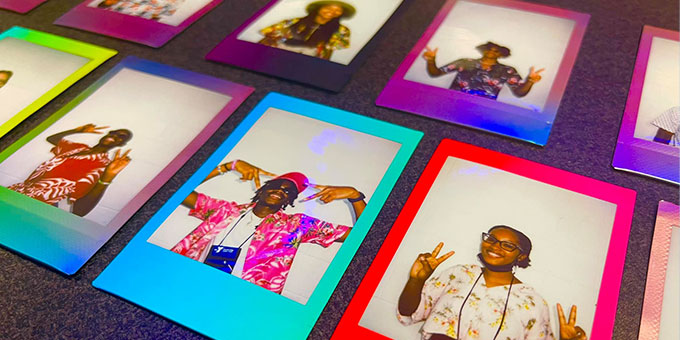 Polaroid photos of teens