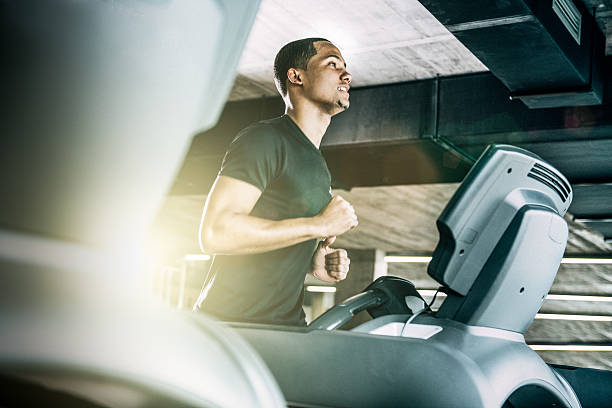 Man sprinting on treadmill
