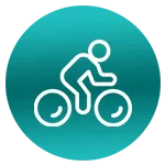 person riding bike icon