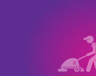 icon of a man cleaning floors