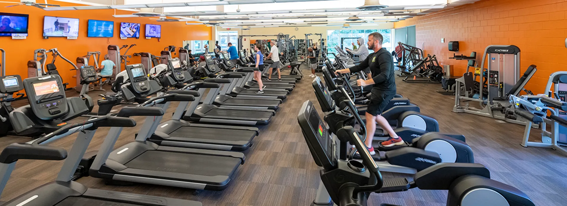 Cardio equipment on wellness floor