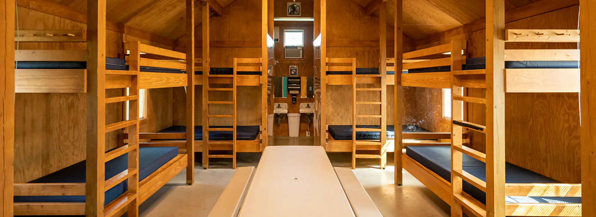 Bunks inside the cabin