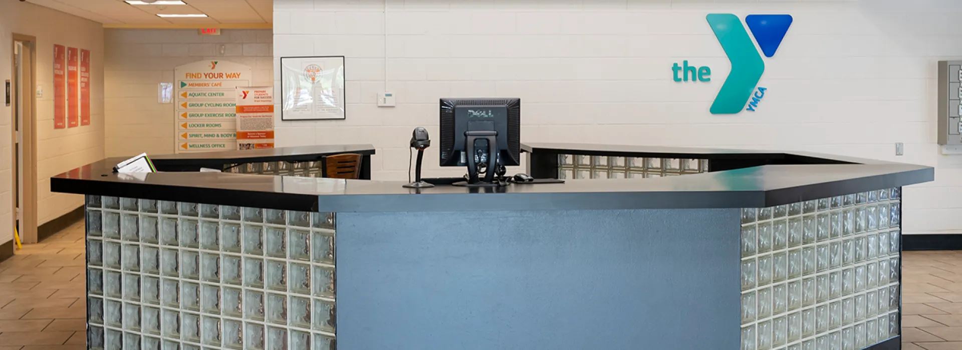 Welcome Desk at the Hampton Family YMCA